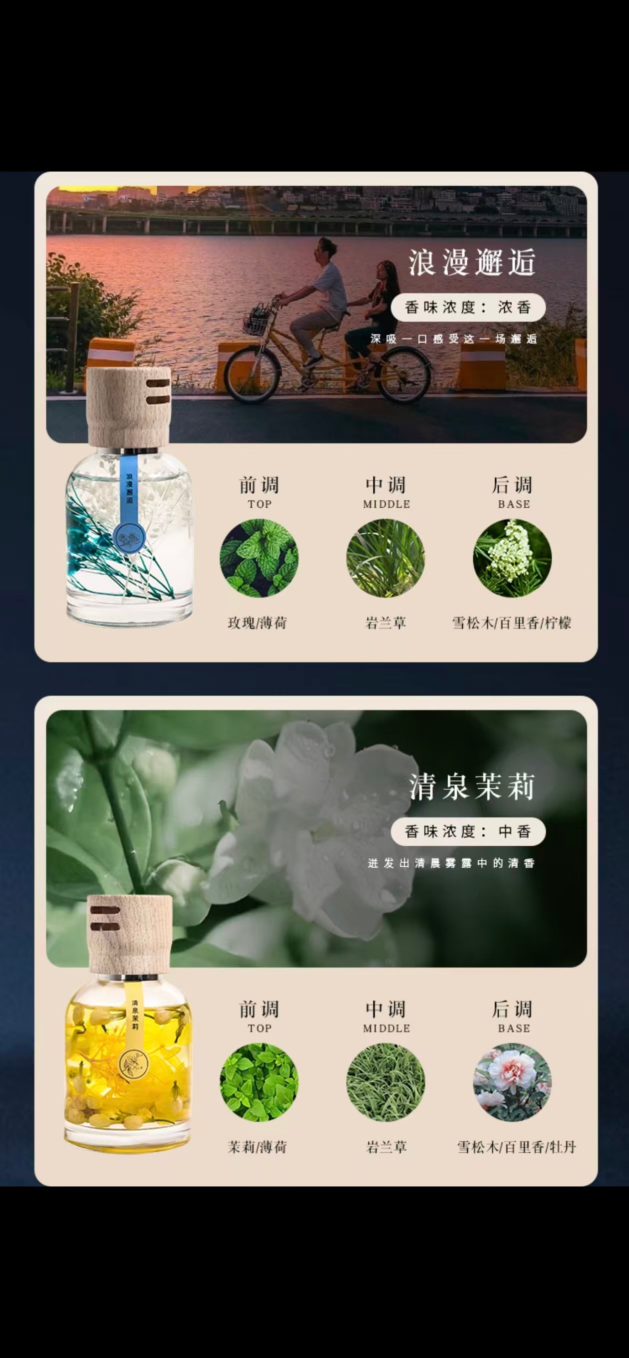 Wooden Lid Timeless Car Fragrance Perfume for Men and Women Car Air Freshener